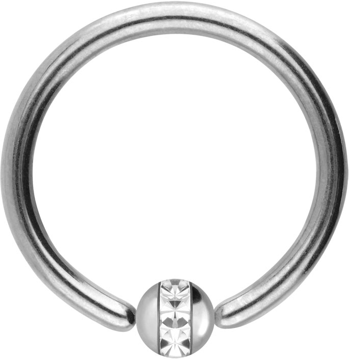 Surgical steel ball closure ring EPOXY RING BALL PIERCINGLINE